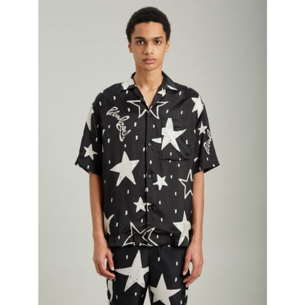 Palm Angels Night Sky Bowling Shirt Star Print Logo Button Up Matching Set